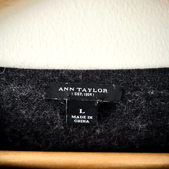 Ann Taylor Mesh Wool Cardigan Sz L - Picture 3 of 4